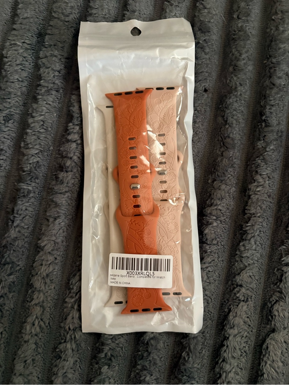 Silicone Floral Engraved Smartwatch Band